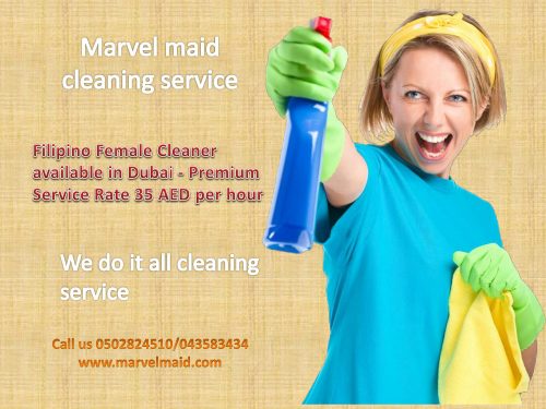 Marvel maid-Filipino female cleaners available in Dubai