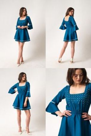 INR 5712 / Aira True Blue Dress Short