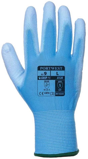 Buy Portwest PU Blue Palm Glove Large Online