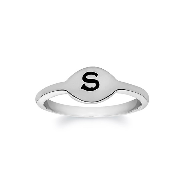 Personalized Initial Ring – SR100-SSPLWG