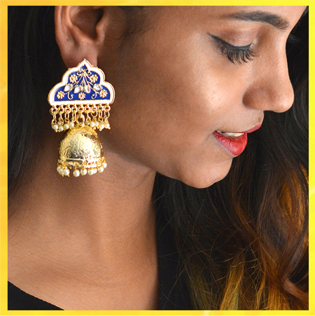 Gold Plated Earrings, Jhumkas, Studs and Artificial Jewellery Online at Best Price – Rejewel.in