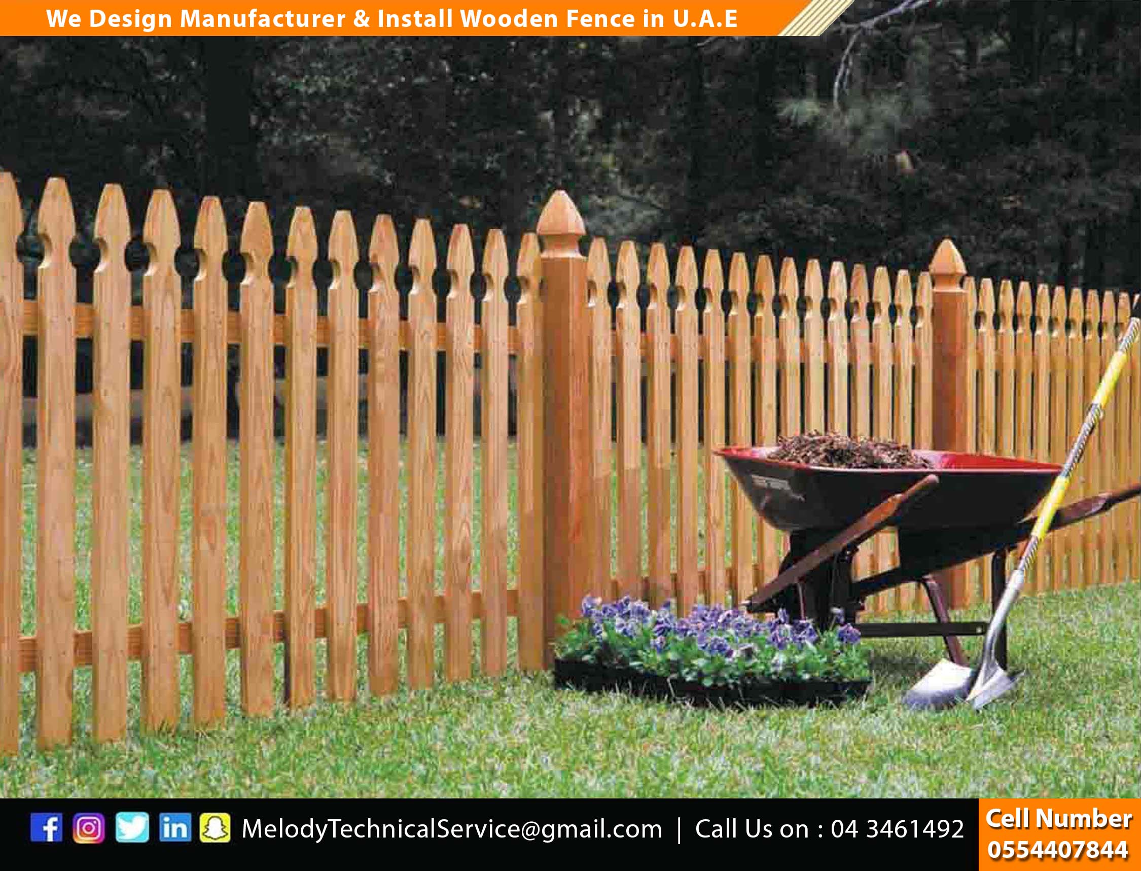 Wooden Fence in Dubai | Picket Fence in Dubai | Composite Wood Fence in Dubai