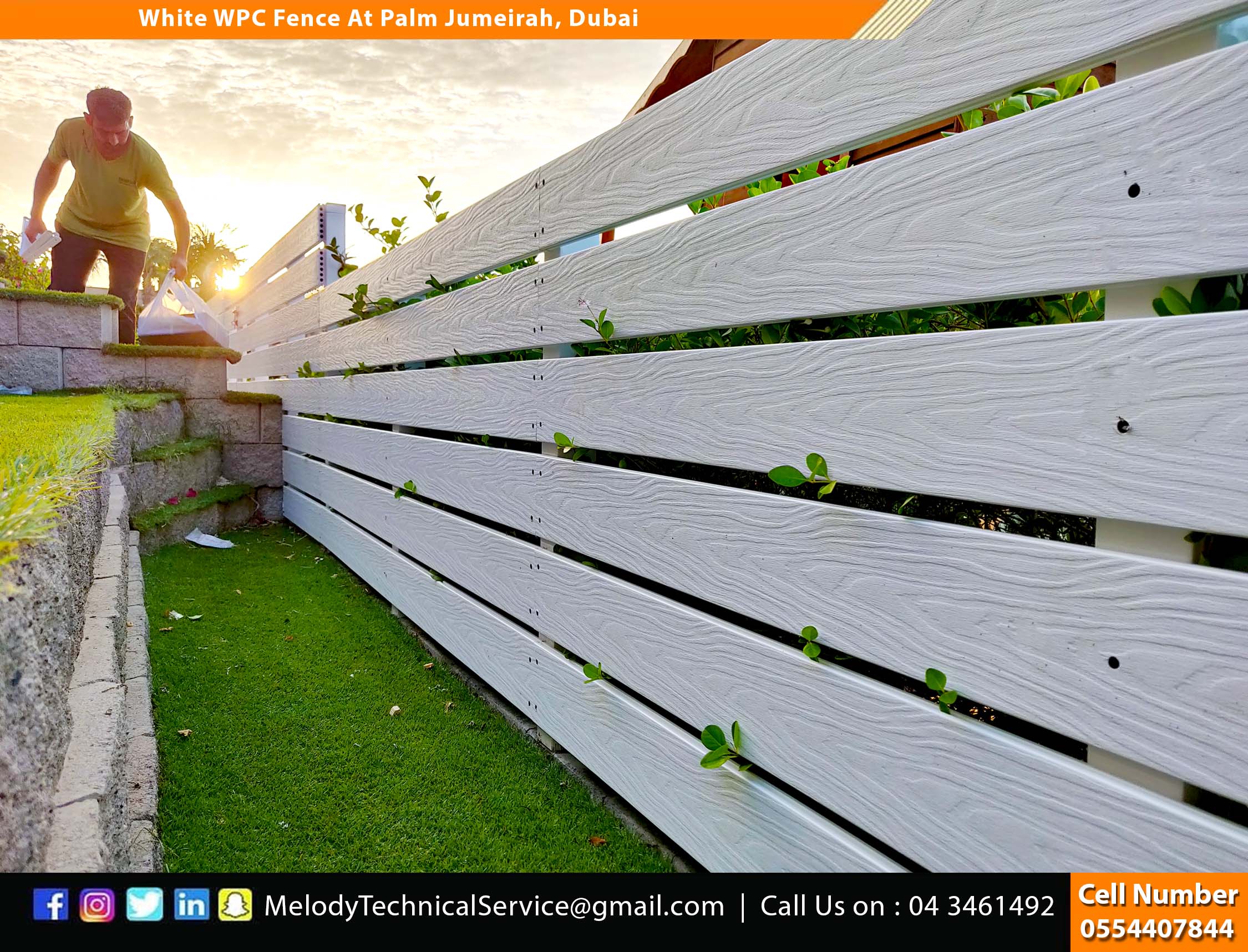 Wooden Fence in Dubai | Picket Fence in Dubai | Composite Wood Fence in Dubai