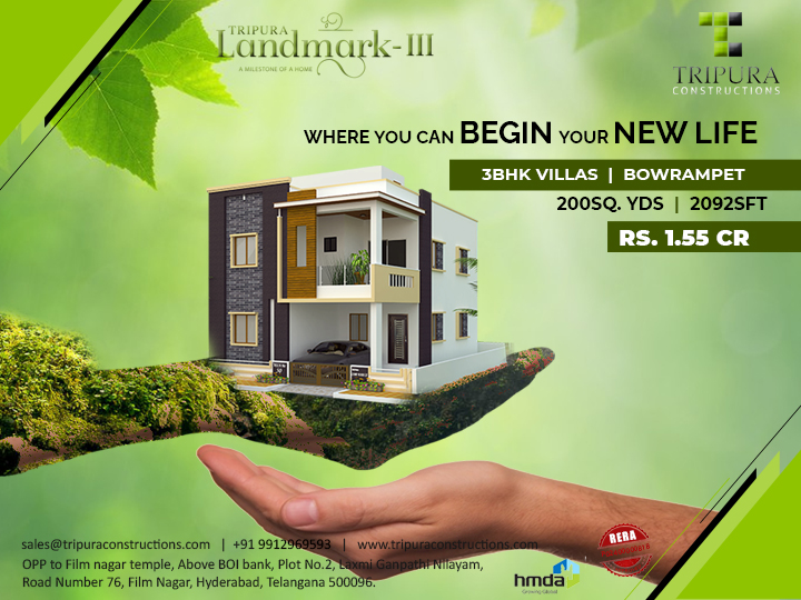 3BHK Villas for Urgent Sale in Bowrampet