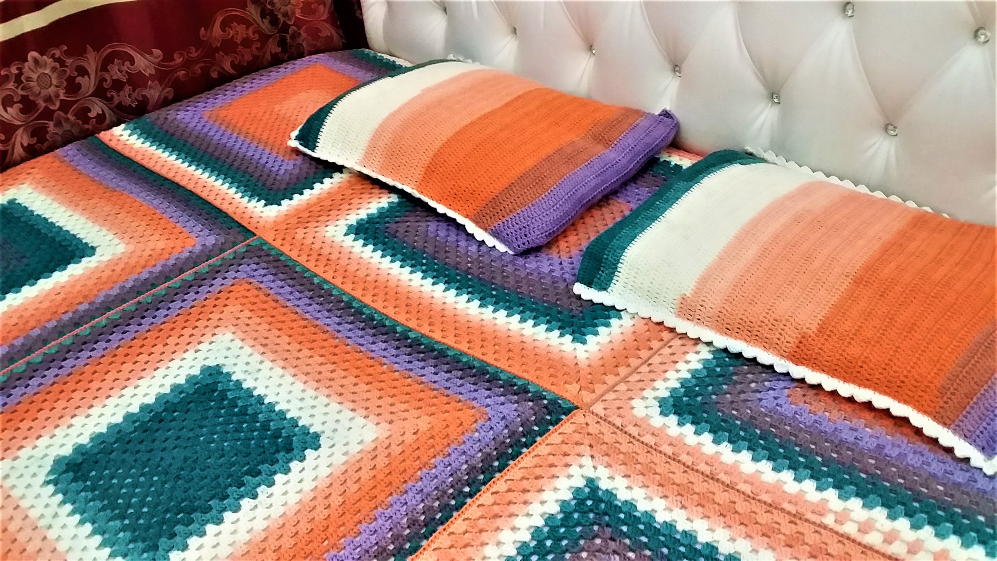 Beautiful Handmade crochet blanket