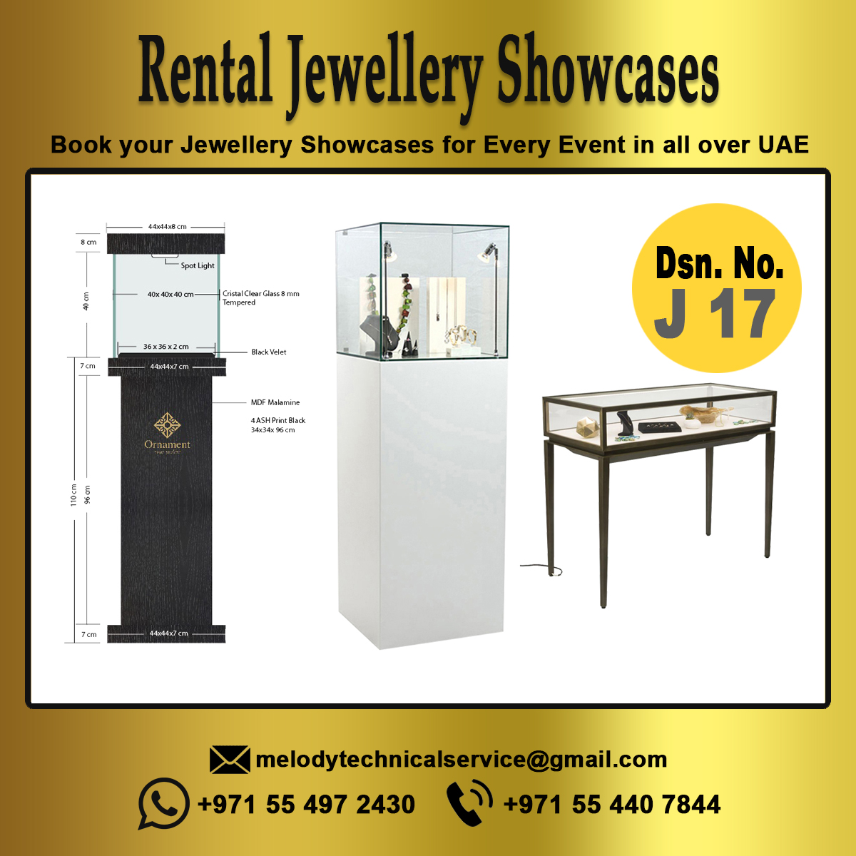 Jewelry Display Suppliers in Dubai | Jewelry Showcases for Sale and Rent in Dubai Abu Dhabi UAE