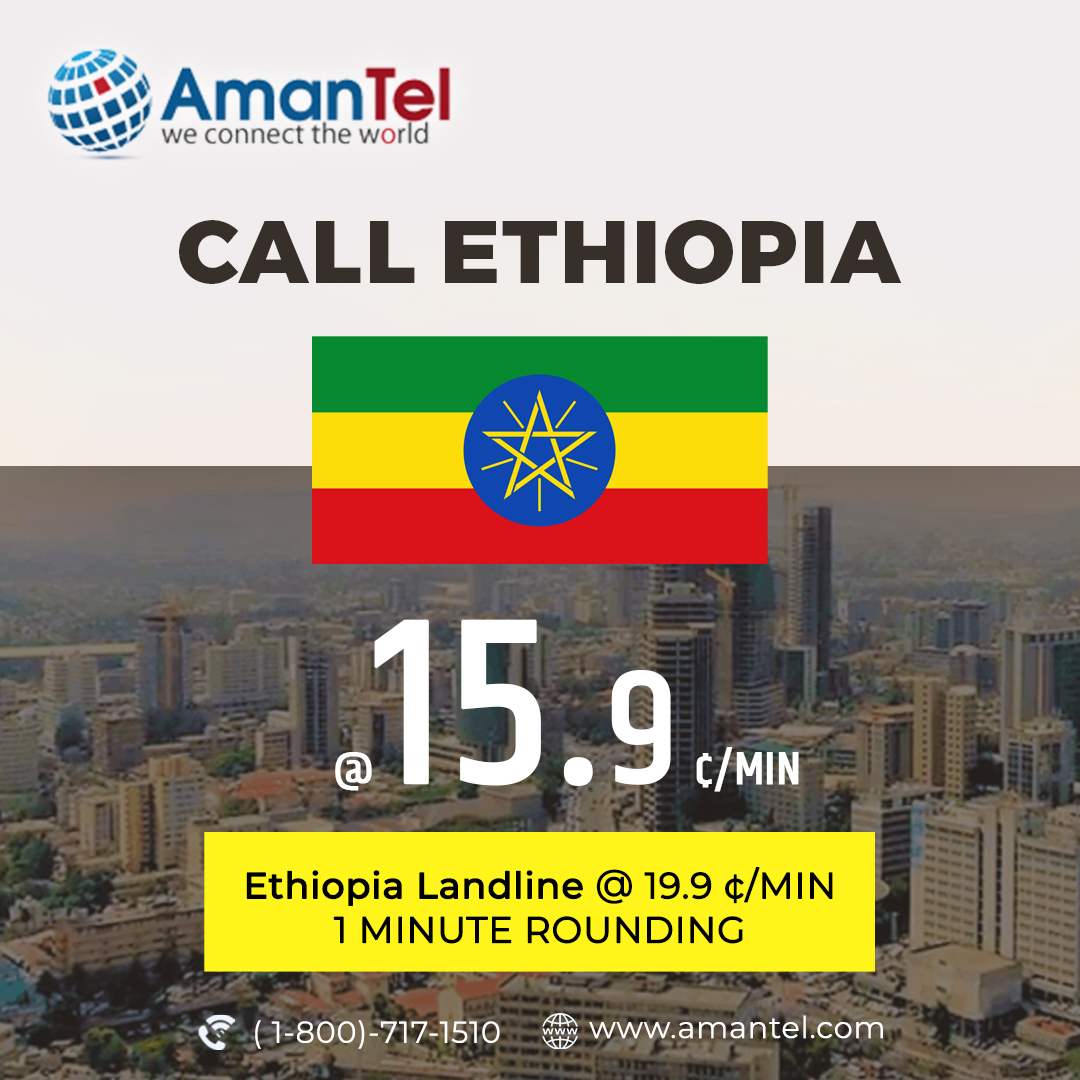 Online Cheap international Phone calls to Ethiopia from USA and Canada