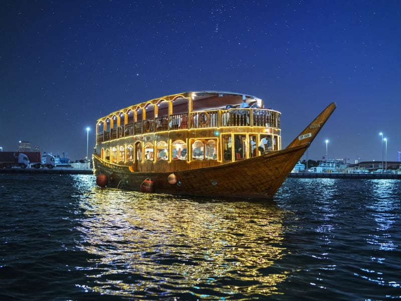 By looking at the Dhow Cruise Dubai