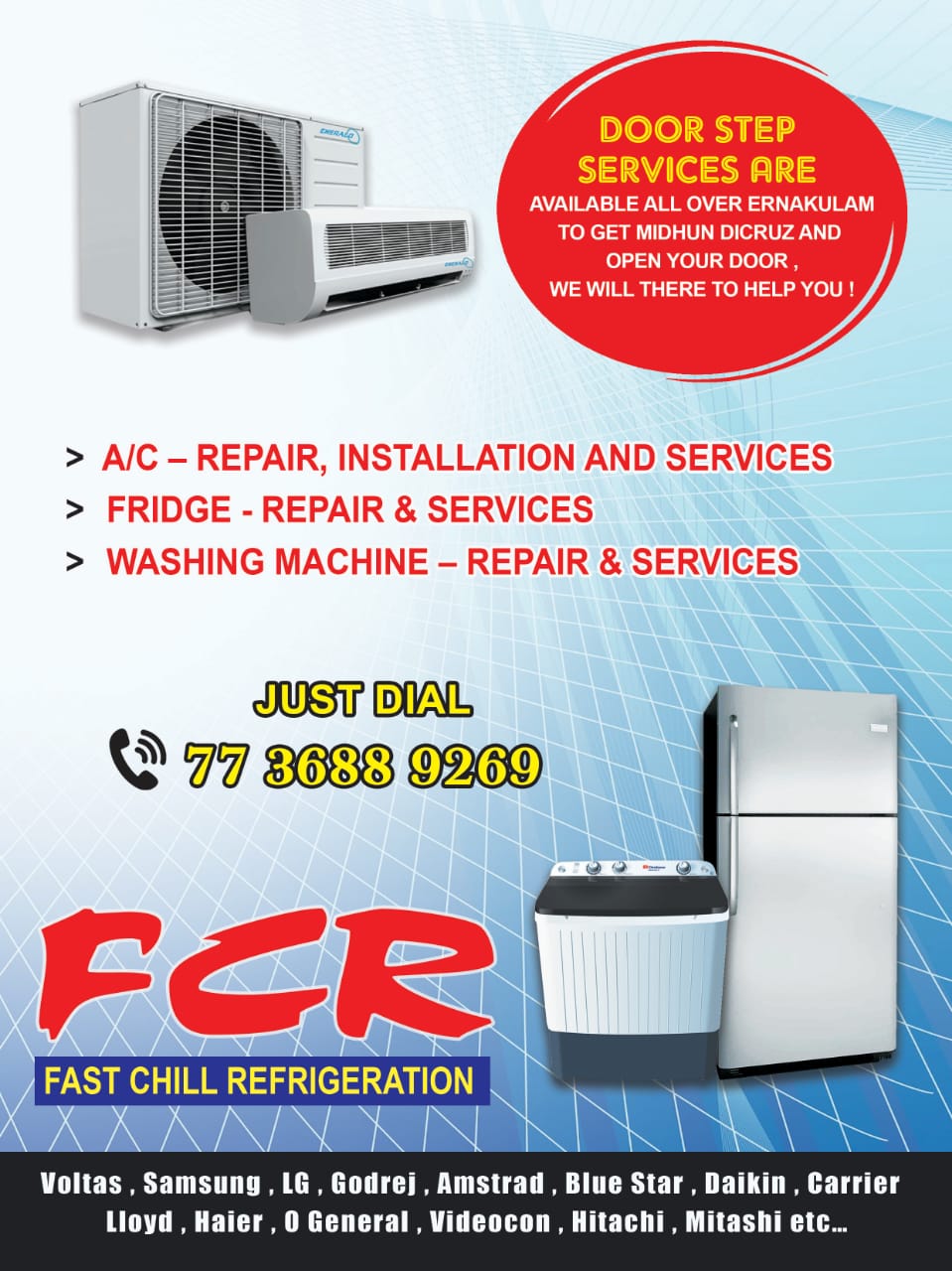 FCR- FAST CHILL REFRIGERATION- ERNAKULAM