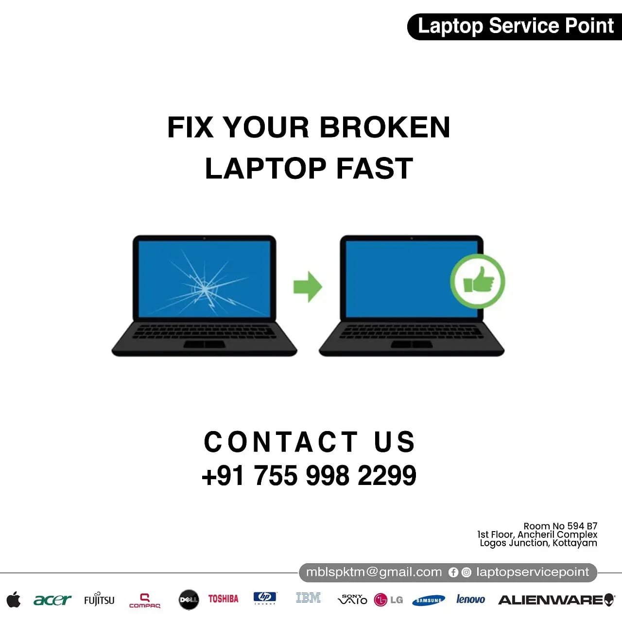 Professional and trustworthy Laptop Service providers  for all over the Kerala