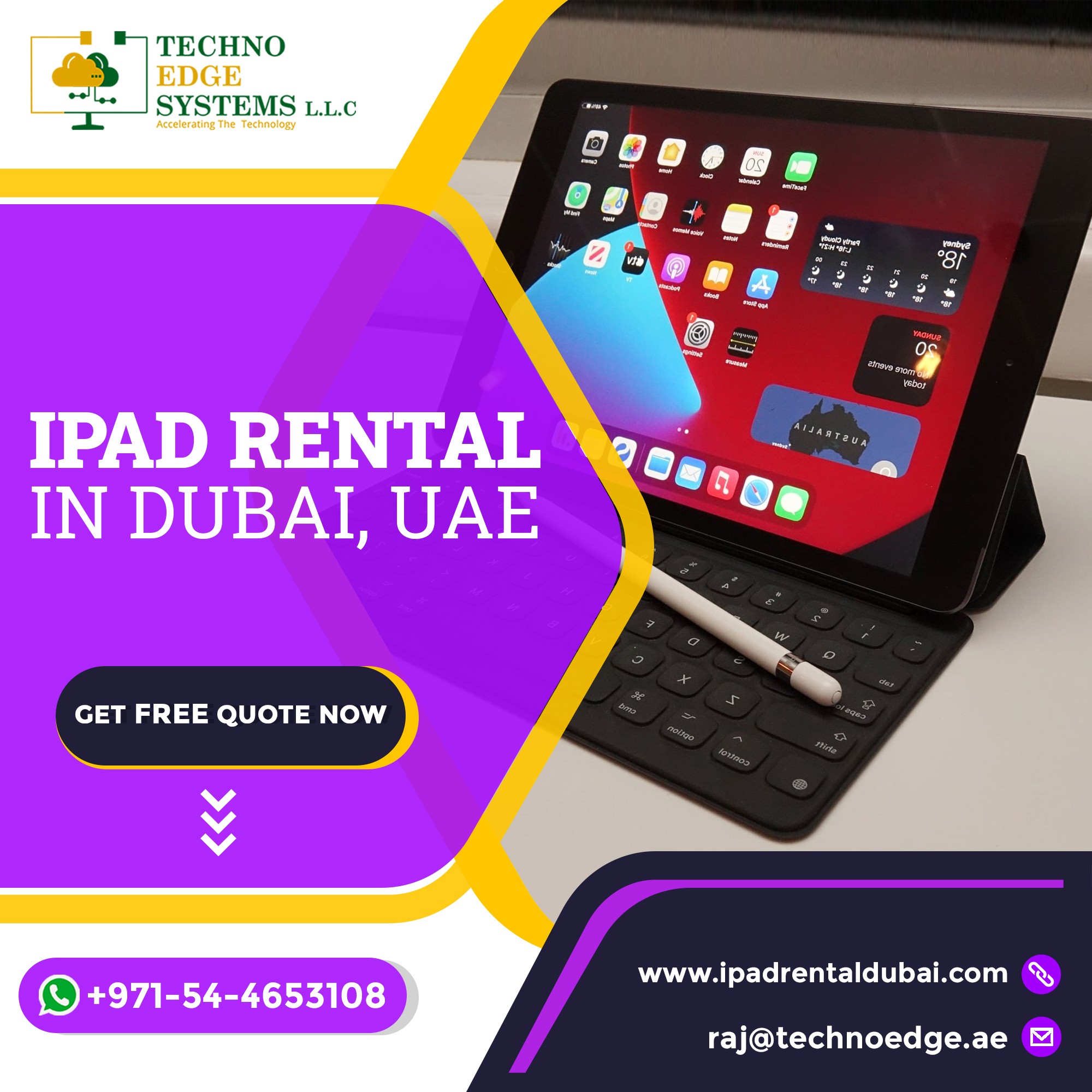 Rent iPads in Dubai from Techno Edge Systems LLC